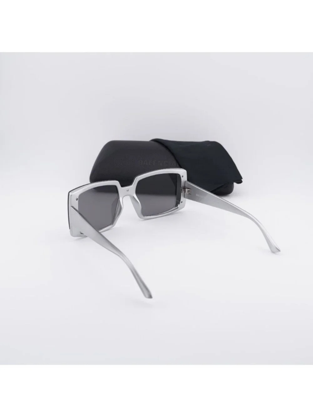 Balenciaga BB0081S 002 Square Sunglasses - Silver